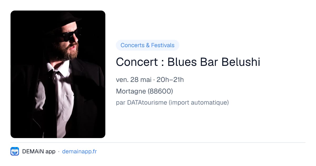Concert : Blues Bar Belushi — Mortagne
