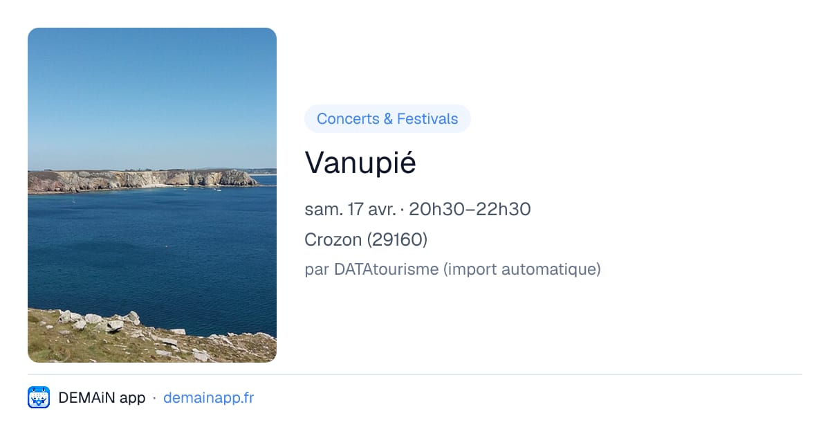 Vanupié — Crozon