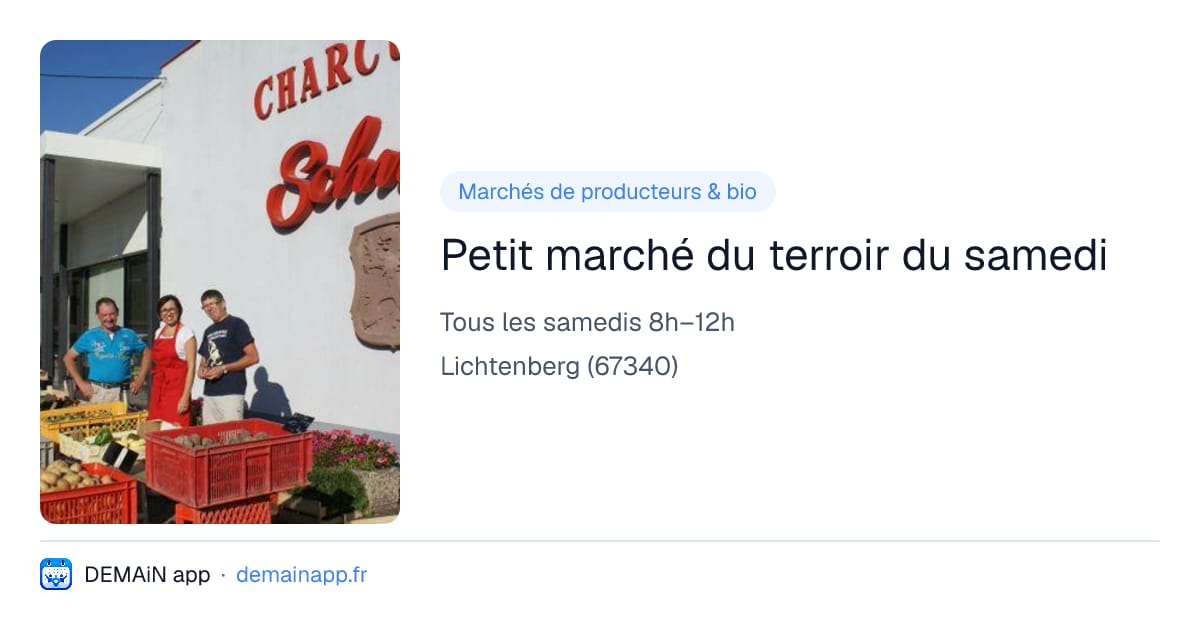 Petit marché du terroir du samedi — Lichtenberg