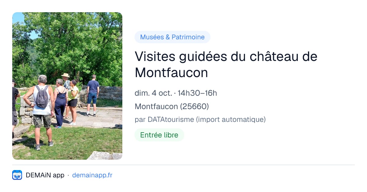 Visites guidées du château de Montfaucon — Montfaucon