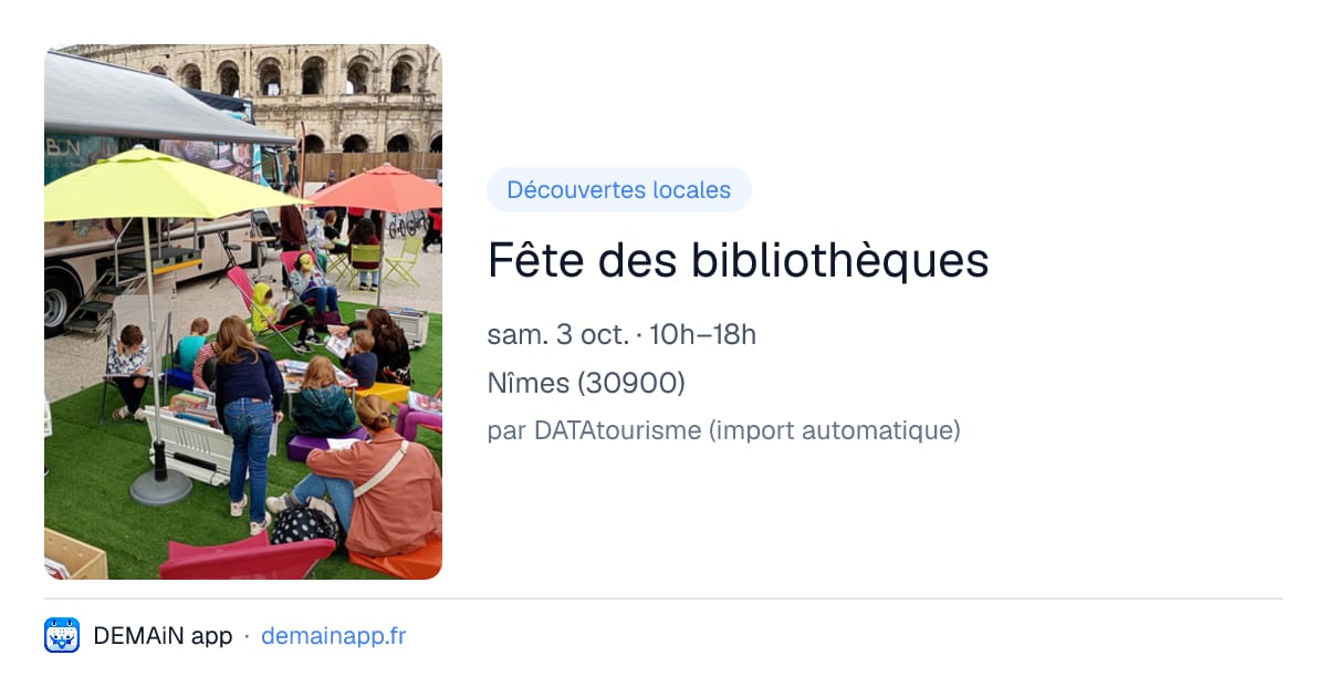 Fête des bibliothèques — Nîmes