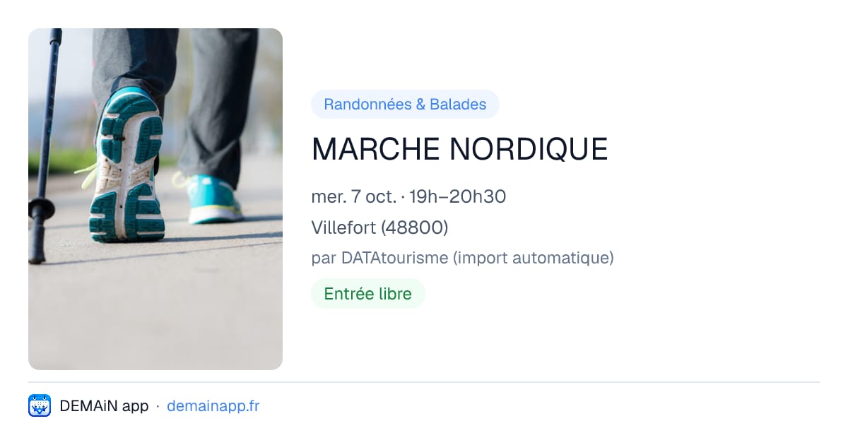 MARCHE NORDIQUE — Villefort