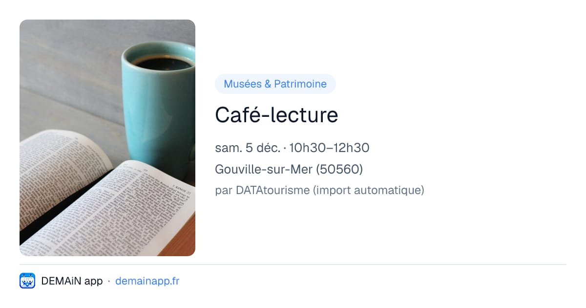 Café-lecture — Gouville-sur-Mer