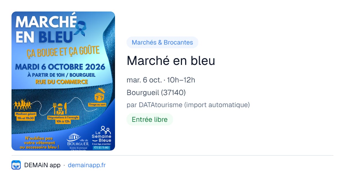 Marché en bleu — Bourgueil