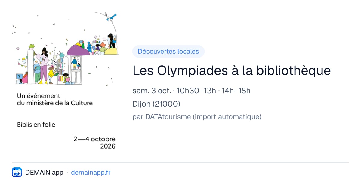 Les Olympiades à la bibliothèque — Dijon