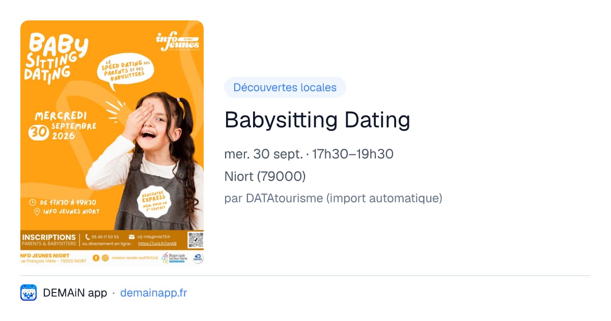 Babysitting Dating — Niort
