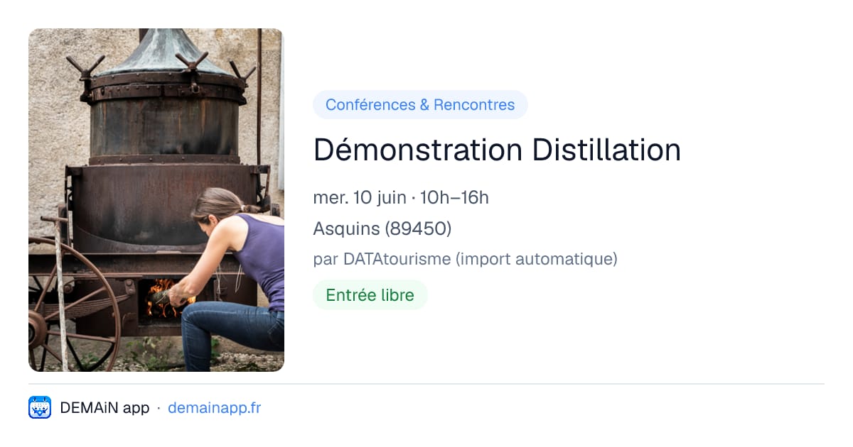 Démonstration Distillation — Asquins