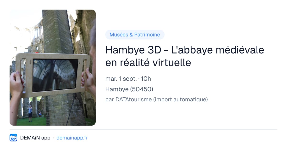Hambye 3D - L'abbaye médiévale en réalité virtuelle — Hambye