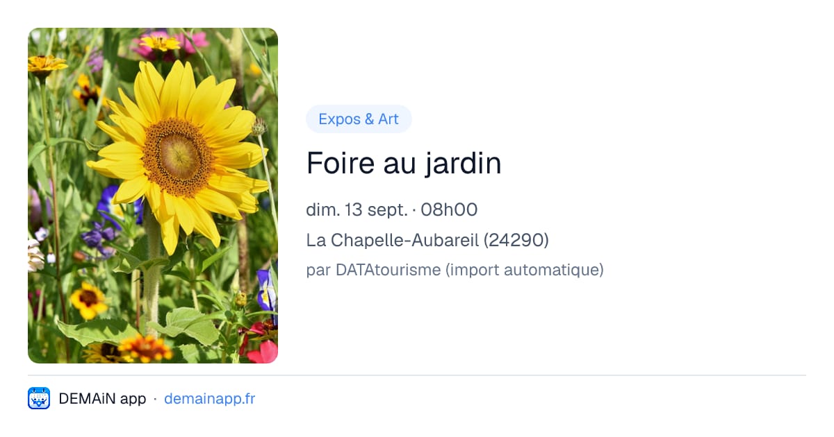 Foire au jardin — La Chapelle-Aubareil