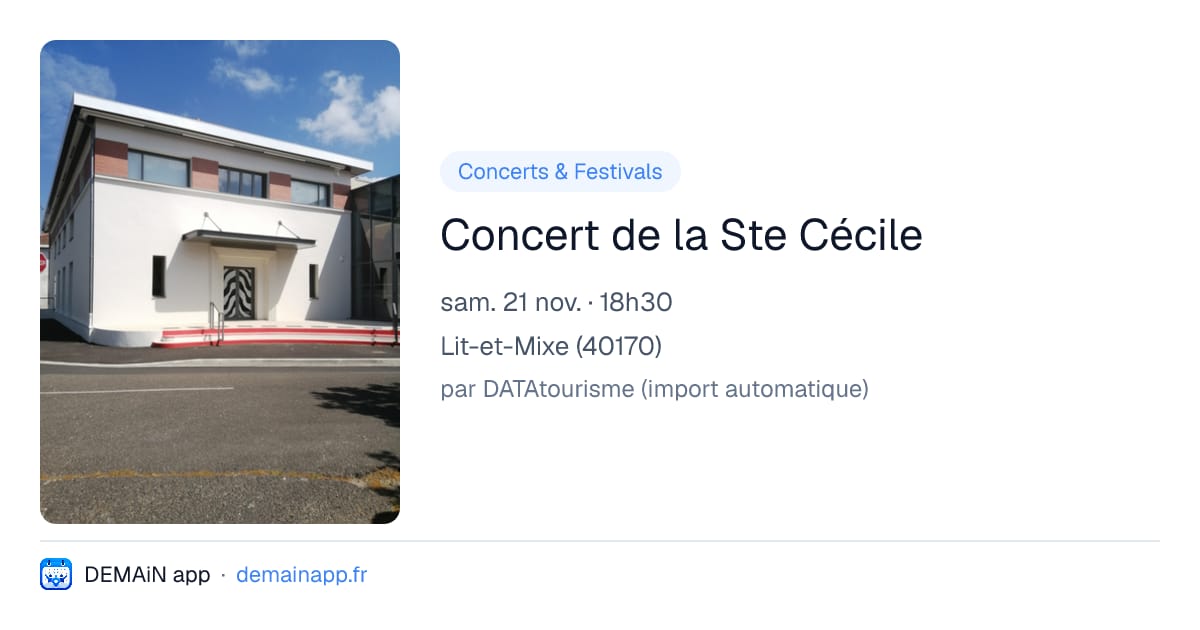 Concert de la Ste Cécile — Lit-et-Mixe