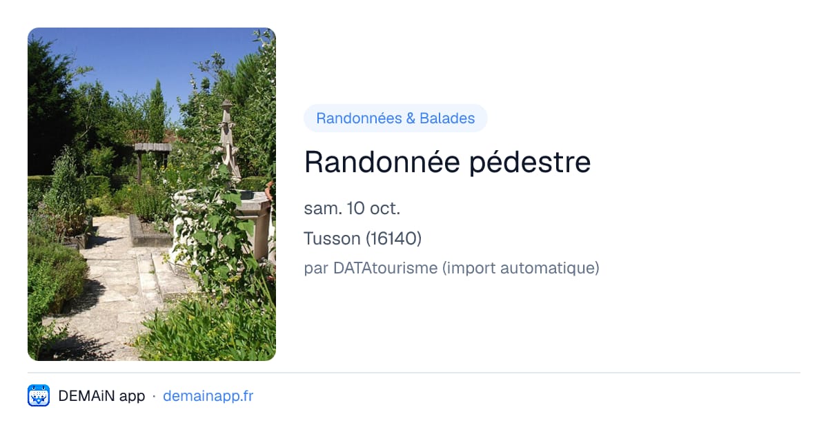 Randonnée pédestre — Tusson