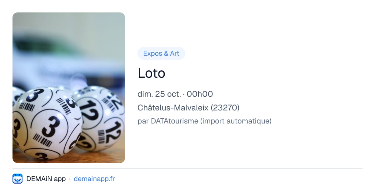 Loto — Châtelus-Malvaleix
