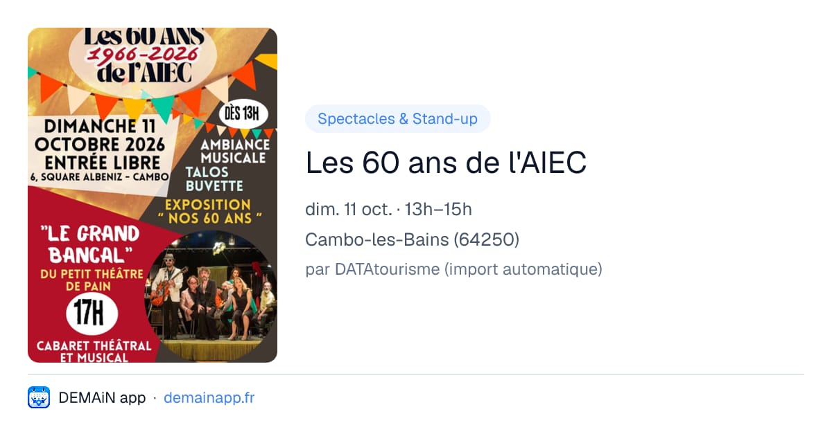 Les 60 ans de l'AIEC — Cambo-les-Bains