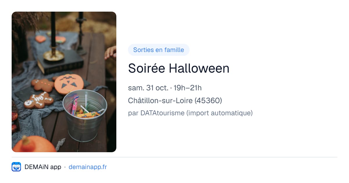 Soirée Halloween — Châtillon-sur-Loire