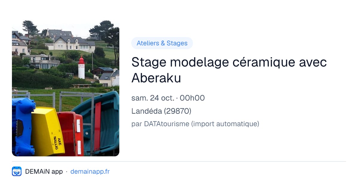 Stage modelage céramique avec Aberaku — Landéda