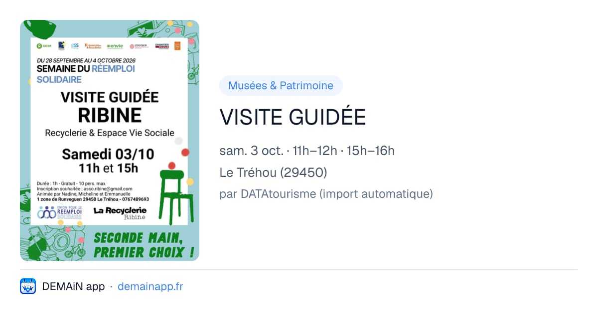 VISITE GUIDÉE — Le Tréhou