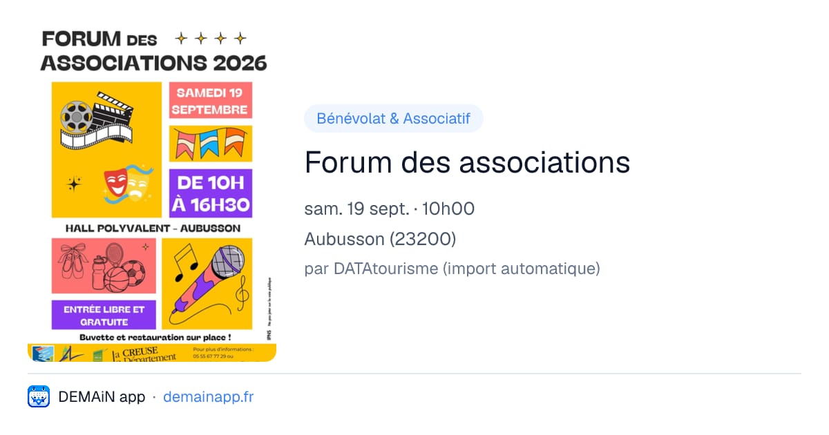 Forum des associations — Aubusson