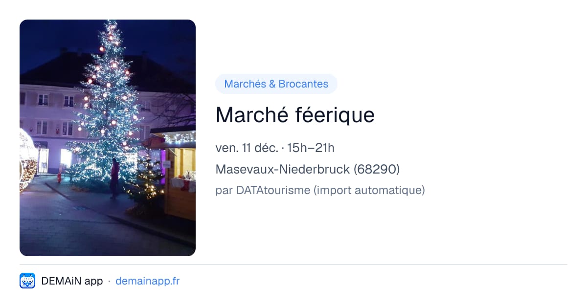 Marché féerique — Masevaux-Niederbruck