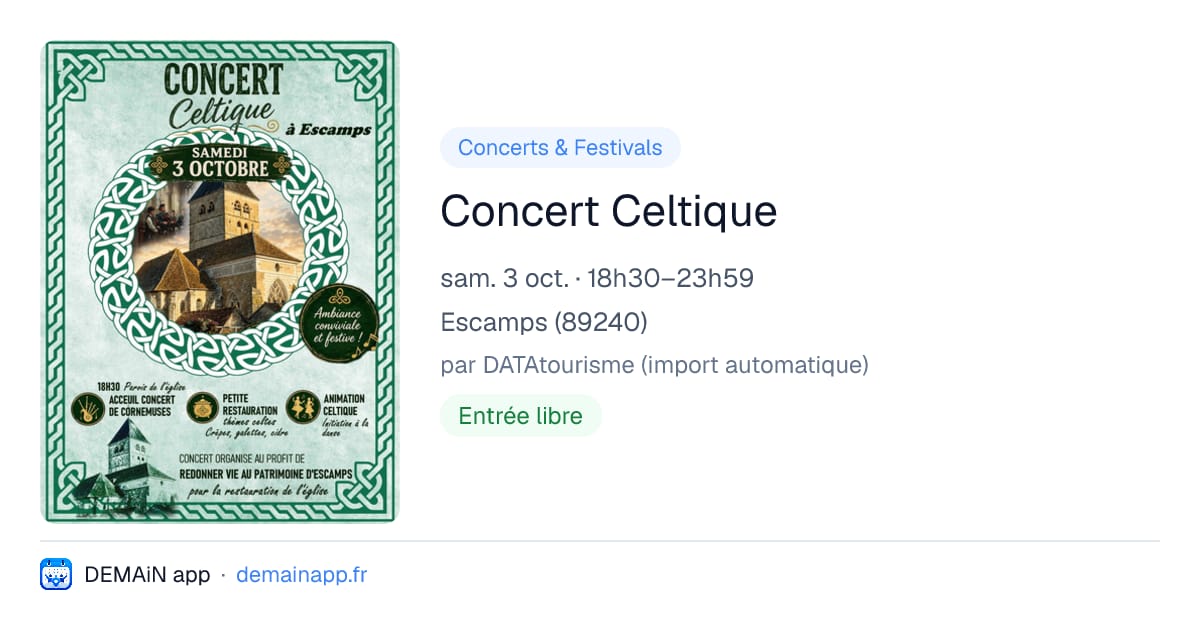 Concert Celtique — Escamps