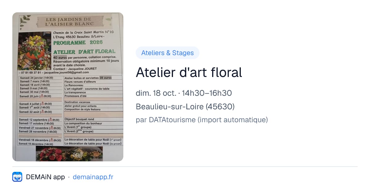 Atelier d'art floral — Beaulieu-sur-Loire