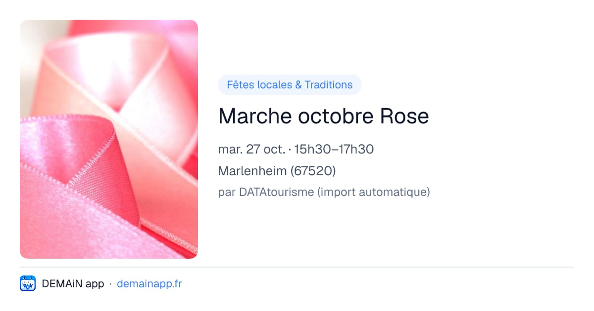 Marche octobre Rose — Marlenheim