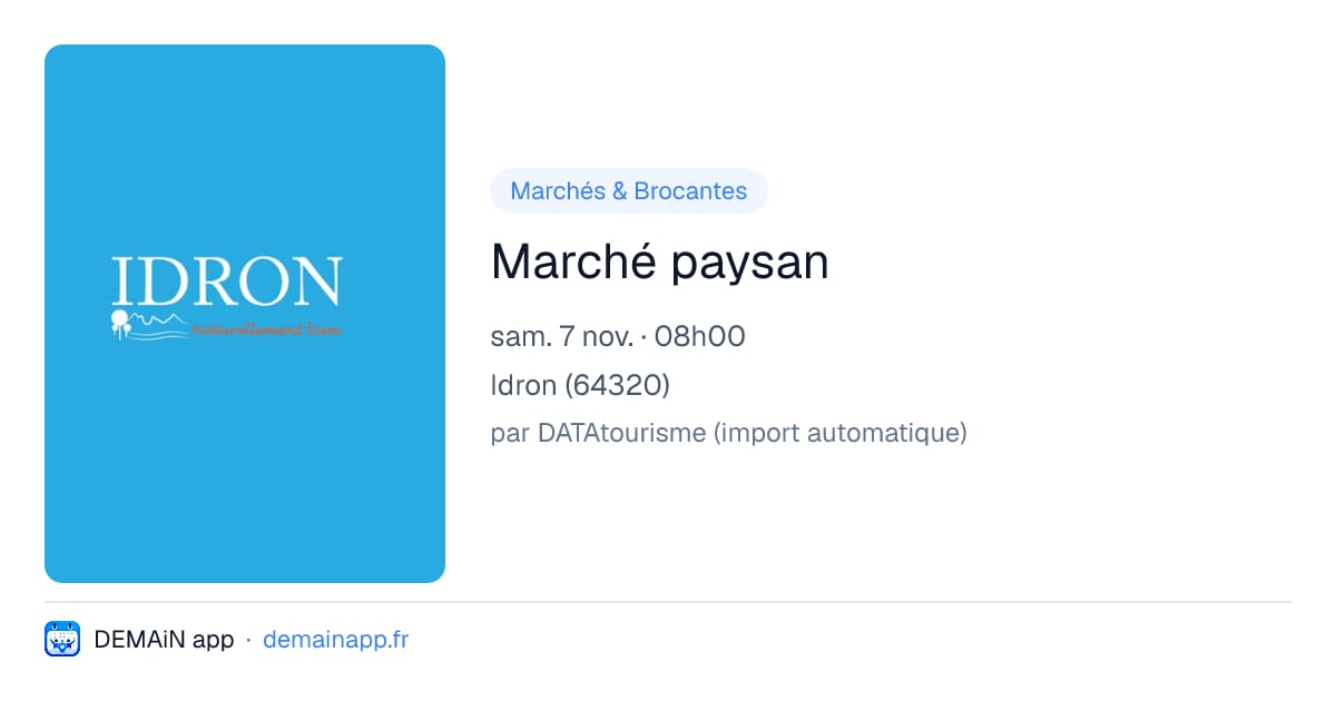 Marché paysan — Idron