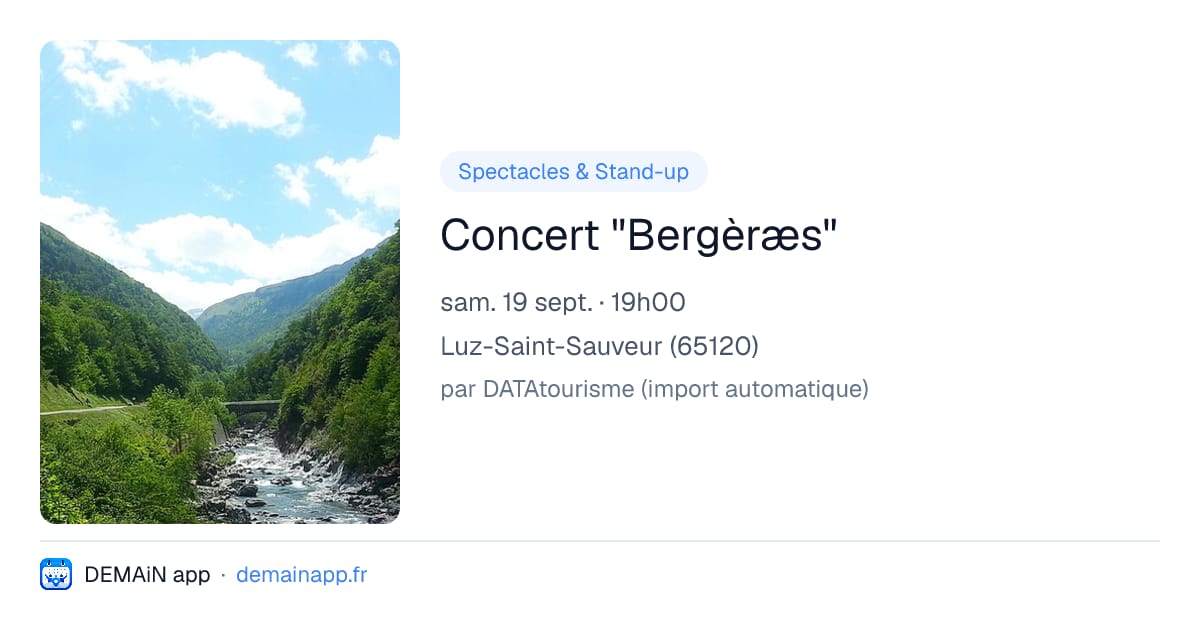 Concert "Bergèræs" — Luz-Saint-Sauveur