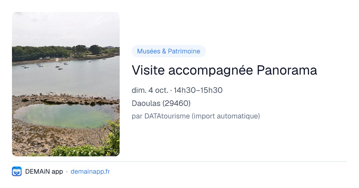 Visite accompagnée Panorama — Daoulas
