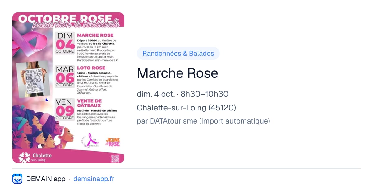 Marche Rose — Châlette-sur-Loing