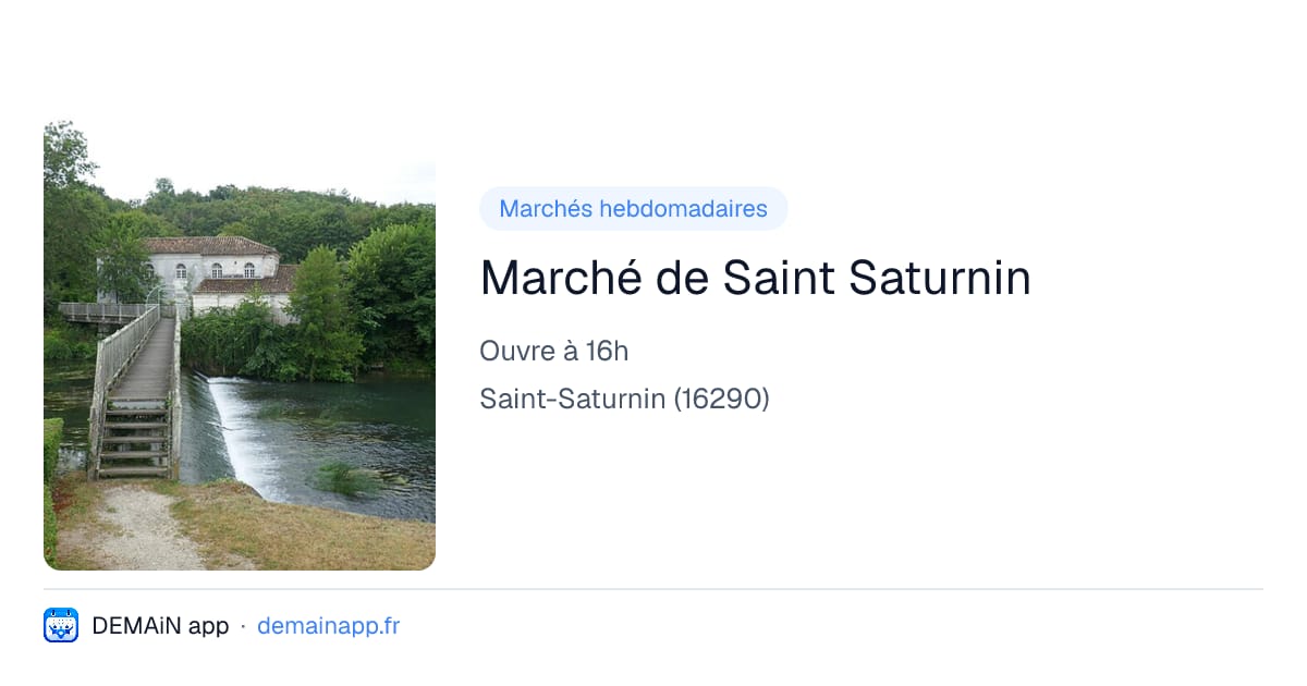 Marché de Saint Saturnin — Saint-Saturnin