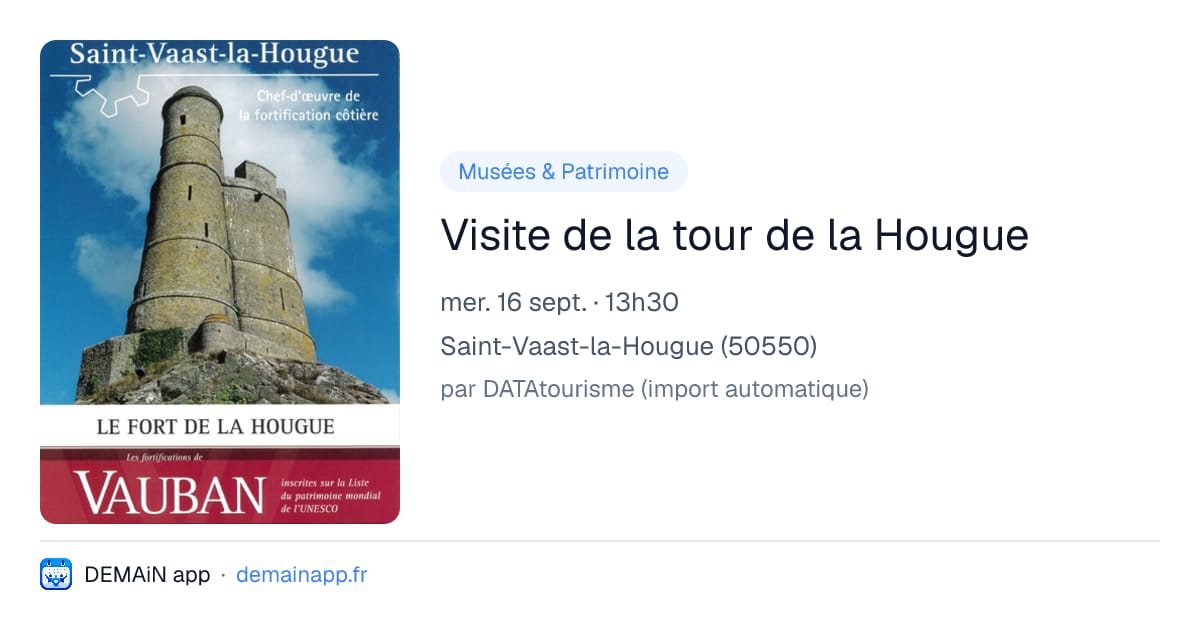 Visite de la tour de la Hougue — Saint-Vaast-la-Hougue