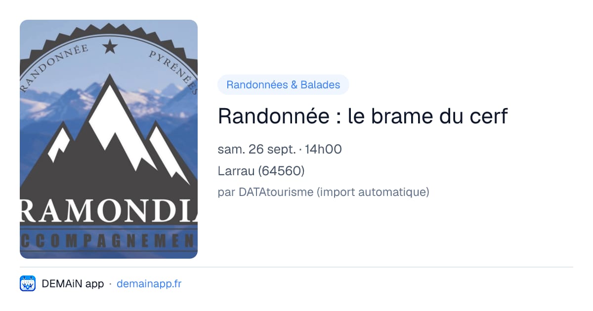 Randonnée : le brame du cerf — Larrau