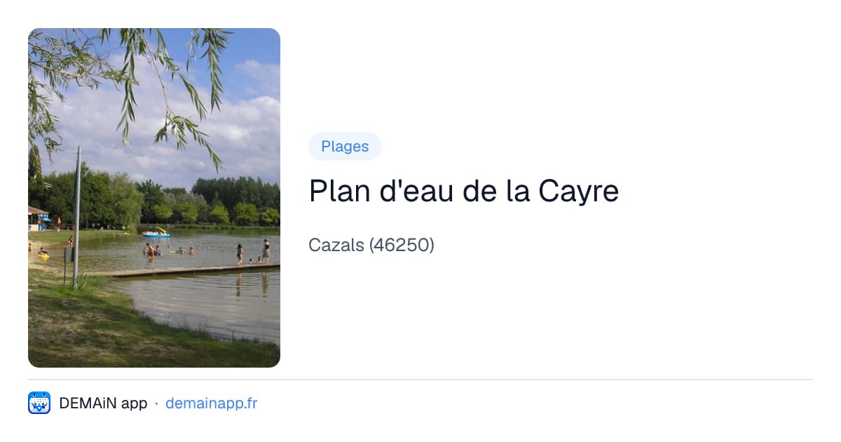 Plan d'eau de la Cayre — Cazals