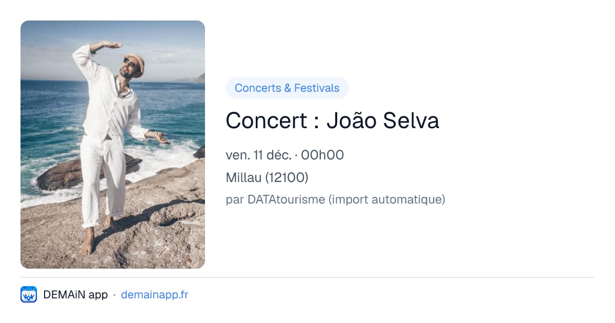 Concert : João Selva — Millau
