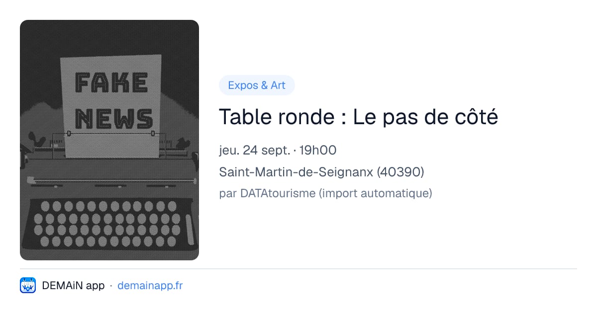 Table ronde : Le pas de côté — Saint-Martin-de-Seignanx