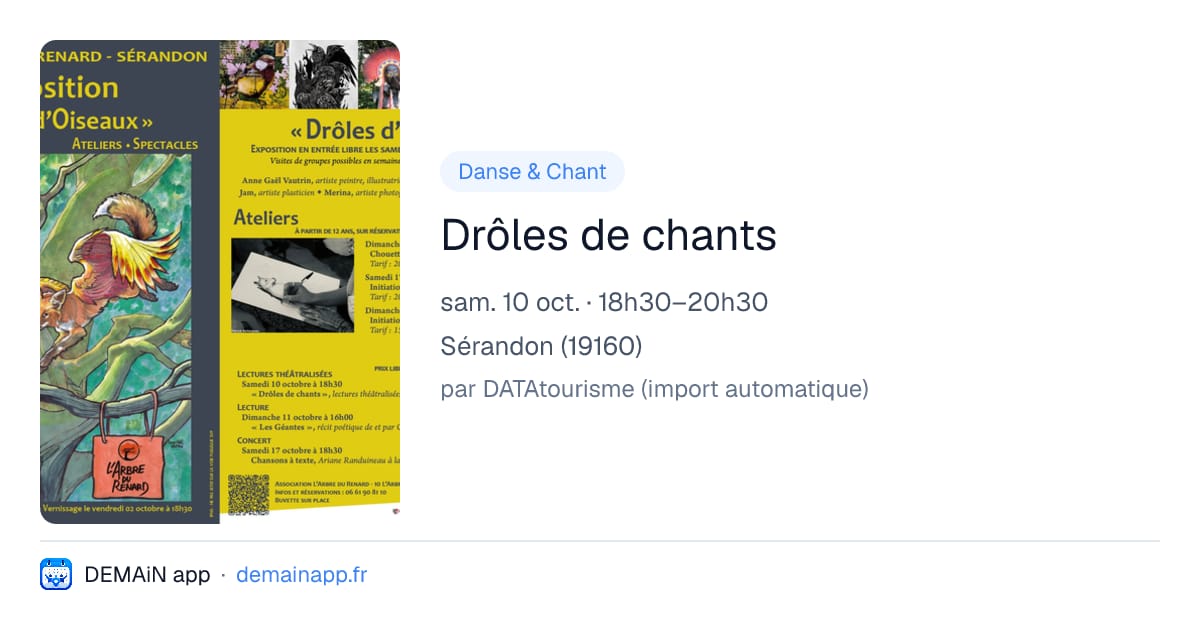 Drôles de chants — Sérandon
