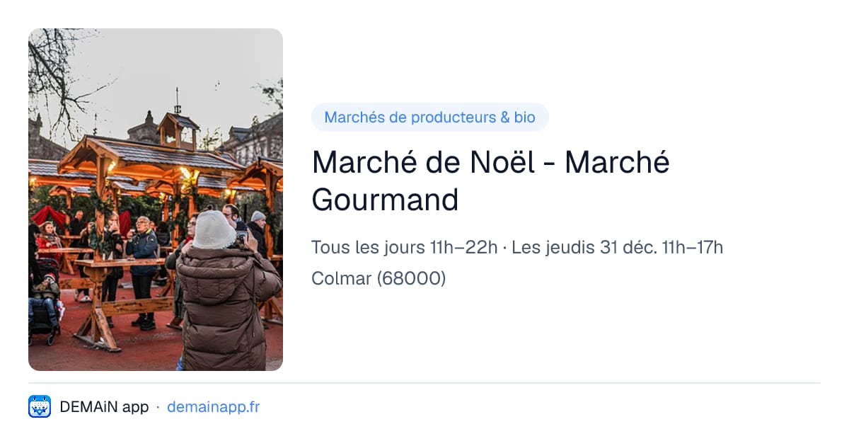 Marché de Noël - Marché Gourmand — Colmar
