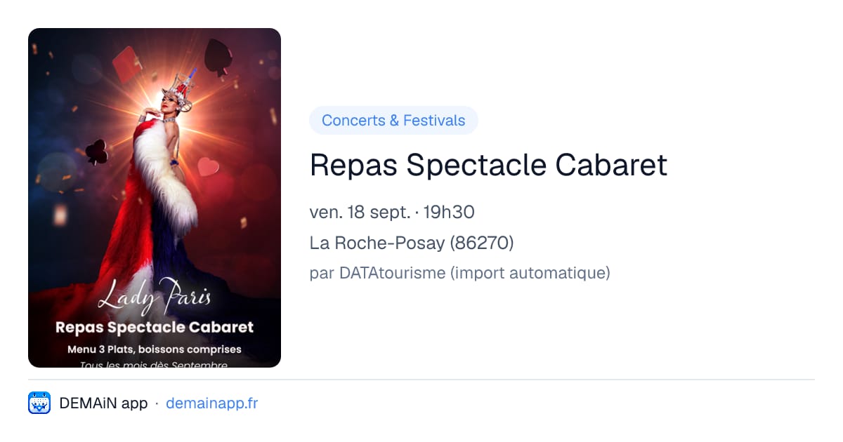 Repas Spectacle Cabaret — La Roche-Posay