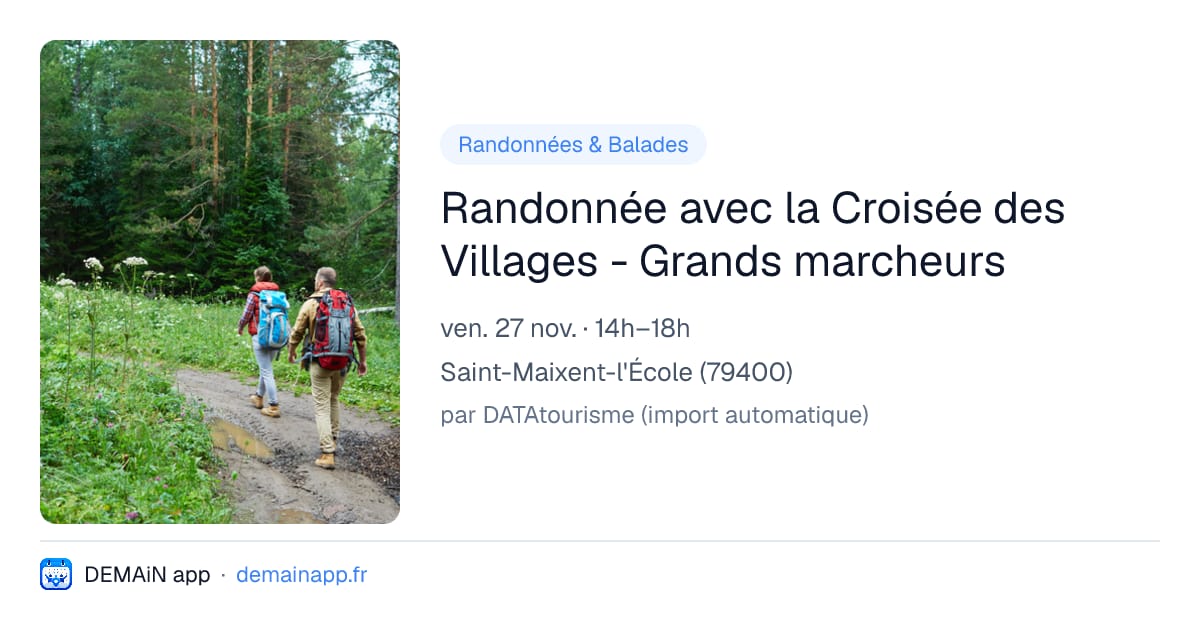 Randonnée avec la Croisée des Villages - Grands marcheurs — Saint-Maixent-l'École