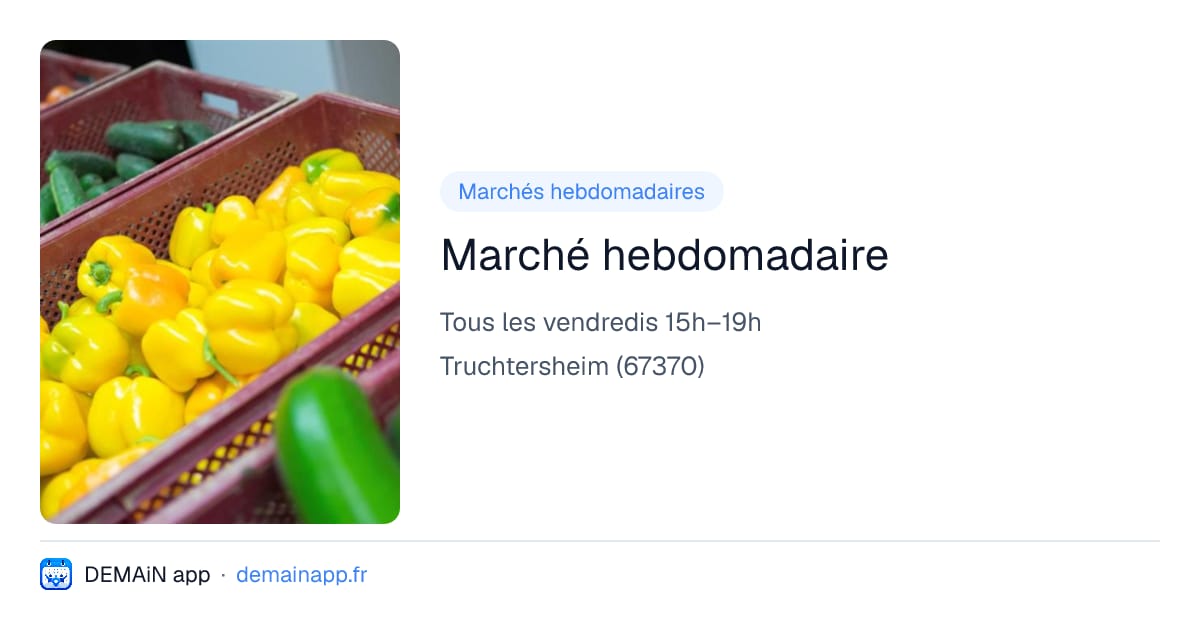 Marché hebdomadaire — Truchtersheim