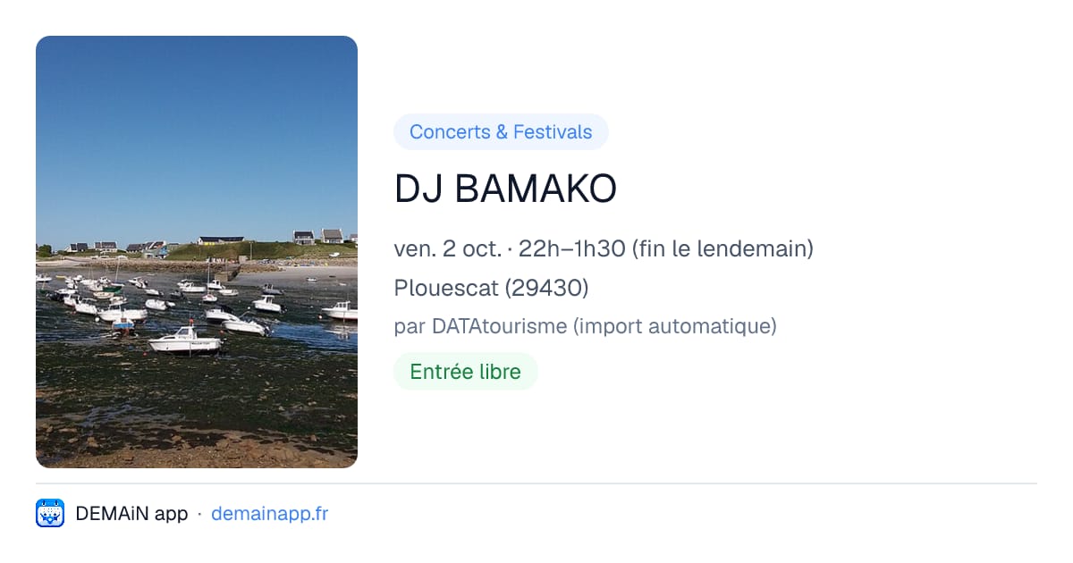 DJ BAMAKO — Plouescat