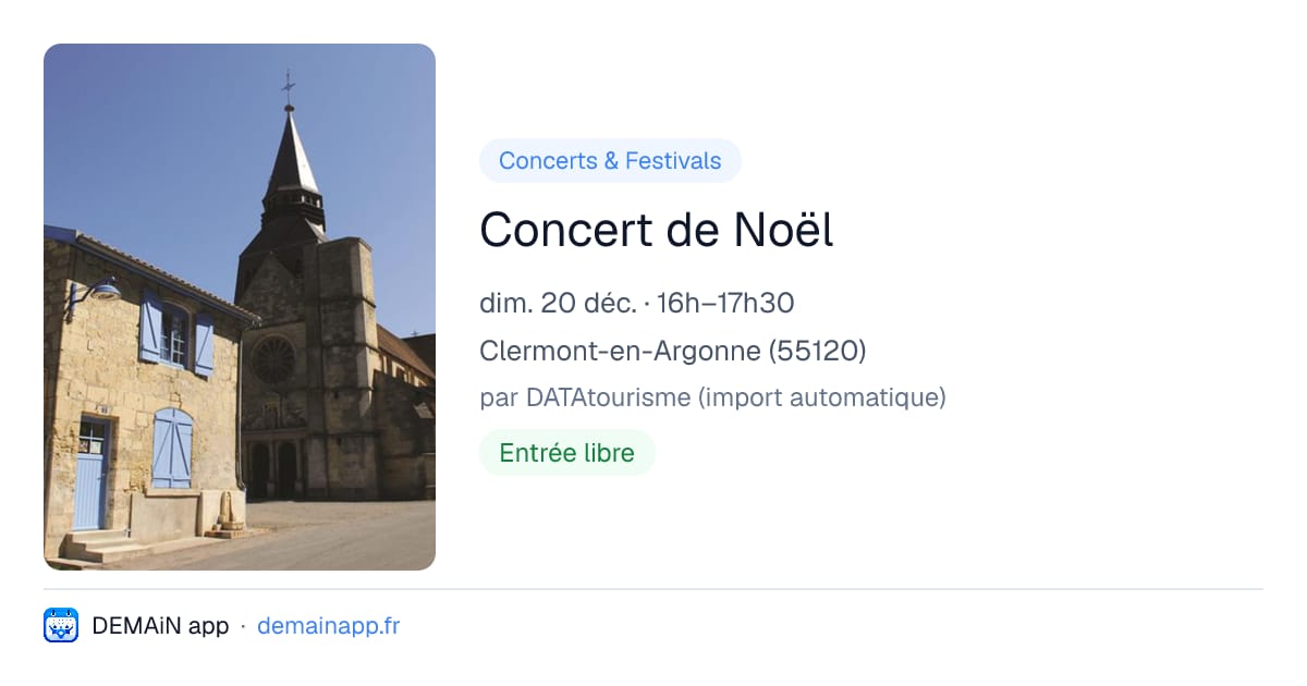 Concert de Noël — Clermont-en-Argonne
