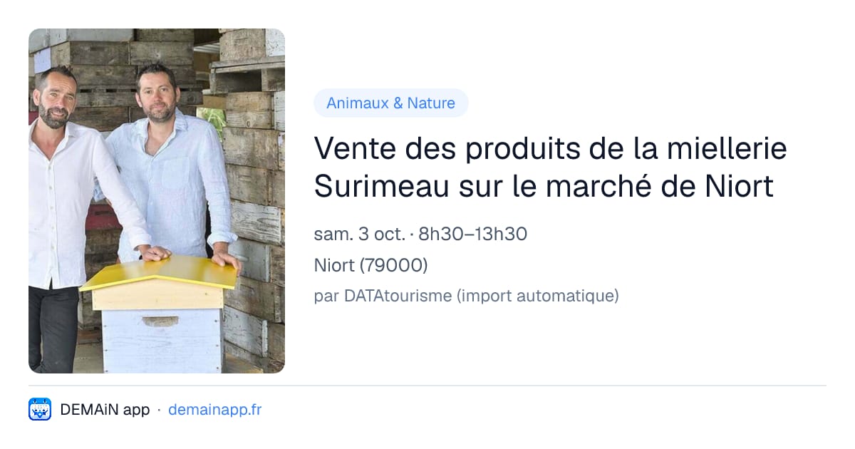 Vente des produits de la miellerie Surimeau sur le marché de Niort — Niort