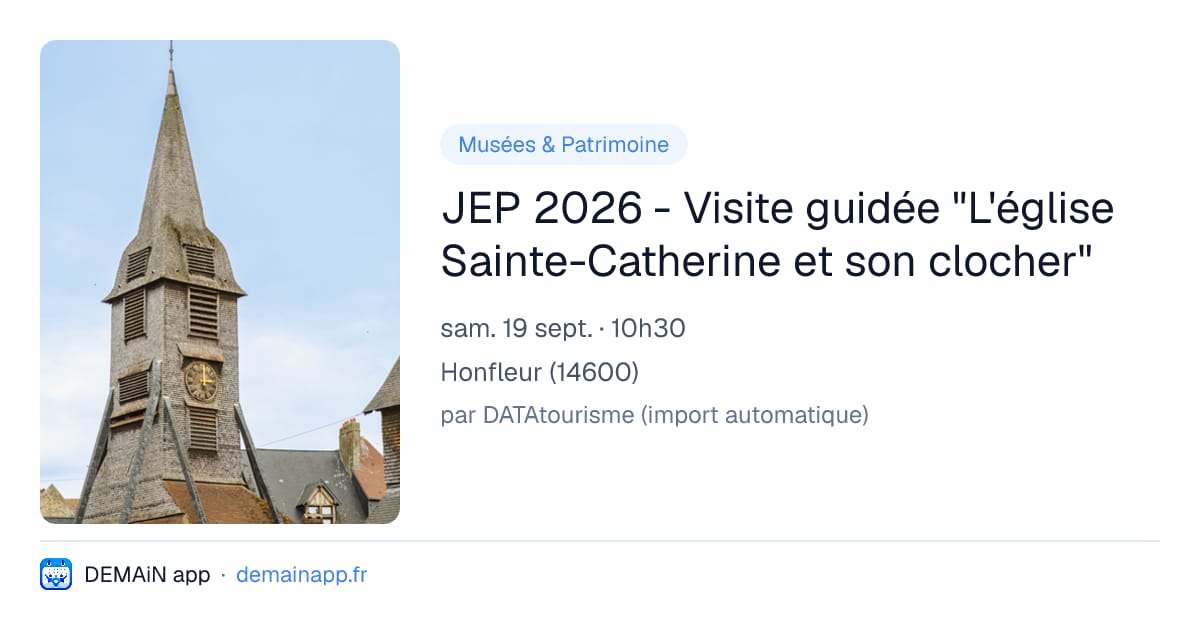 JEP 2026 - Visite guidée "L'église Sainte-Catherine et son clocher" — Honfleur