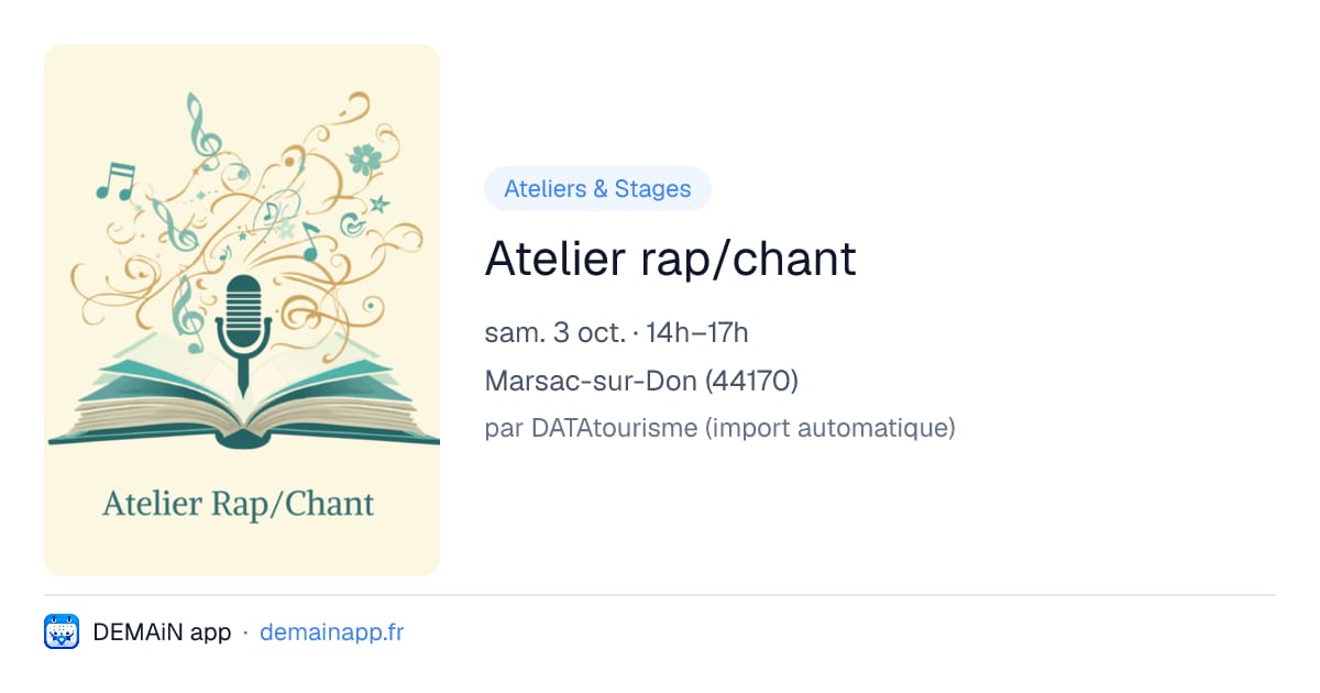 Atelier rap/chant — Marsac-sur-Don