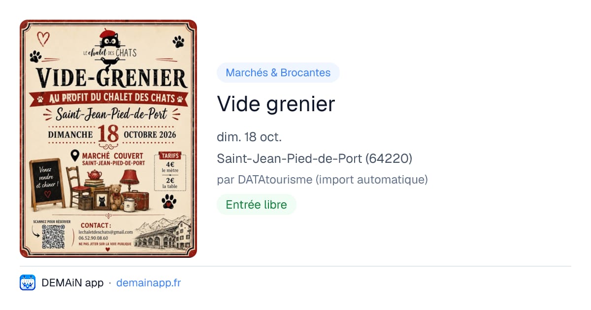 Vide grenier — Saint-Jean-Pied-de-Port
