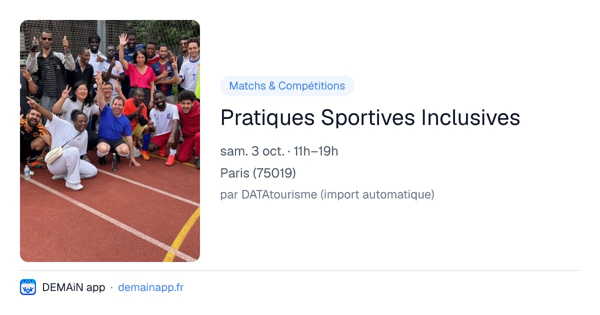 Pratiques Sportives Inclusives — Paris