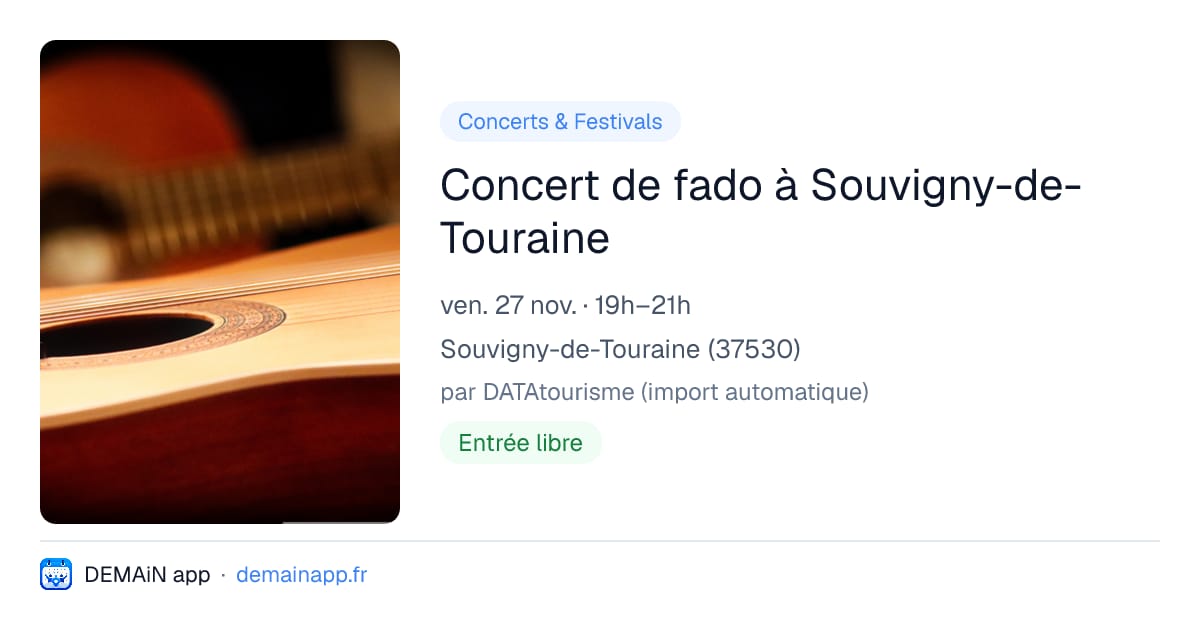 Concert de fado à Souvigny-de-Touraine — Souvigny-de-Touraine
