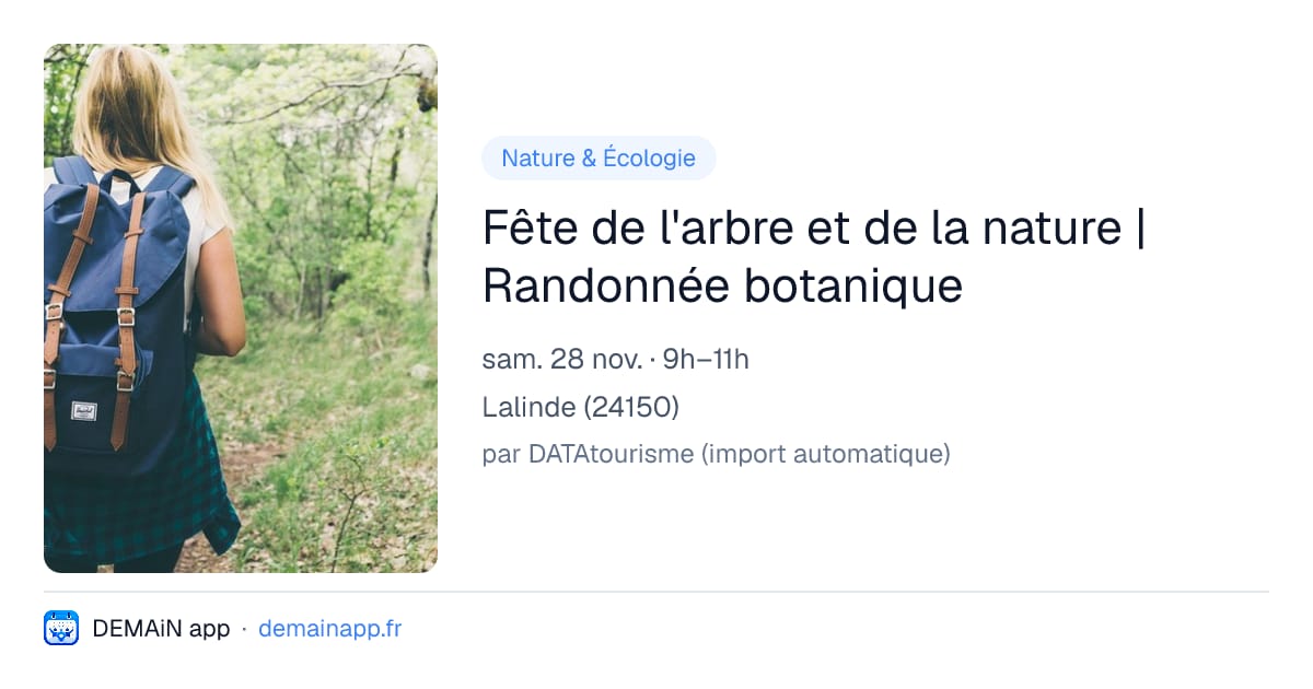 Fête de l'arbre et de la nature | Randonnée botanique — Lalinde