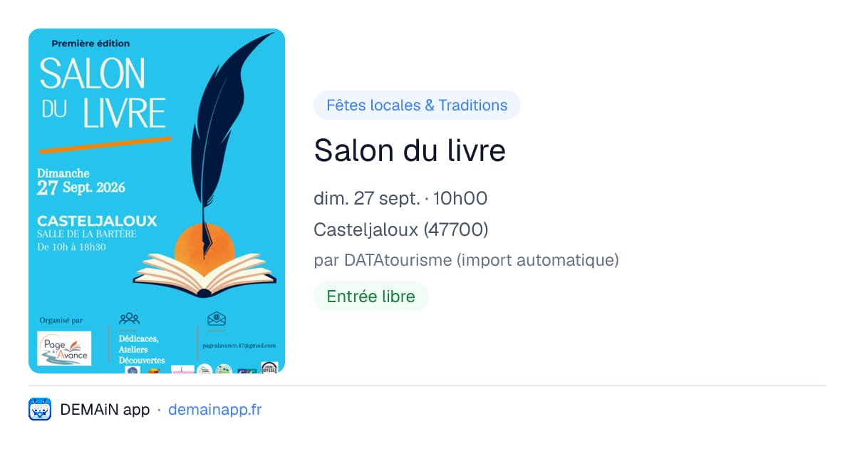 Salon du livre — Casteljaloux